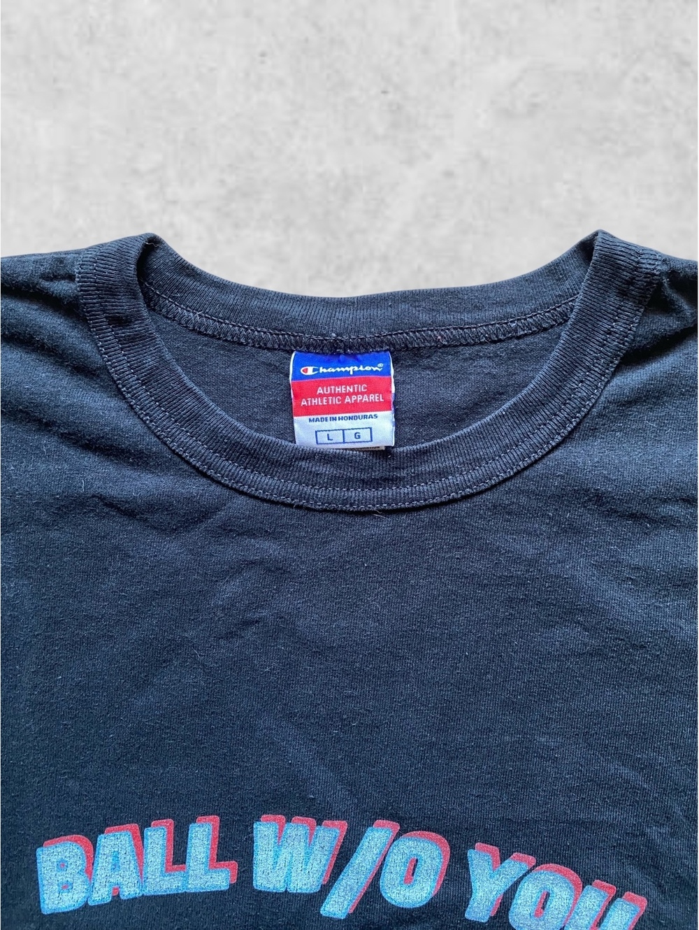 Champion Men T-Shirt L Regular Black Cotton 21 Savage Ball W/O You Rap Merch Car - Picture 5 of 6